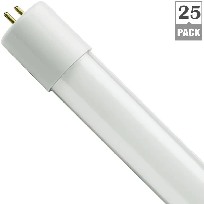 32-Watt Equivalent 12-Watt 4 ft. Linear Non-Dimmable T8 LED Bypass Tube Double Ended Light Bulb Daylight (25-Pack)12 / package