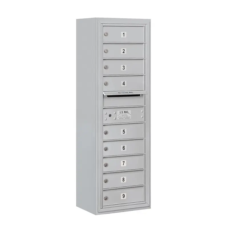 3800 Horizontal Series 9-Compartment Surface Mount MailboxSandstone / 105 / 9