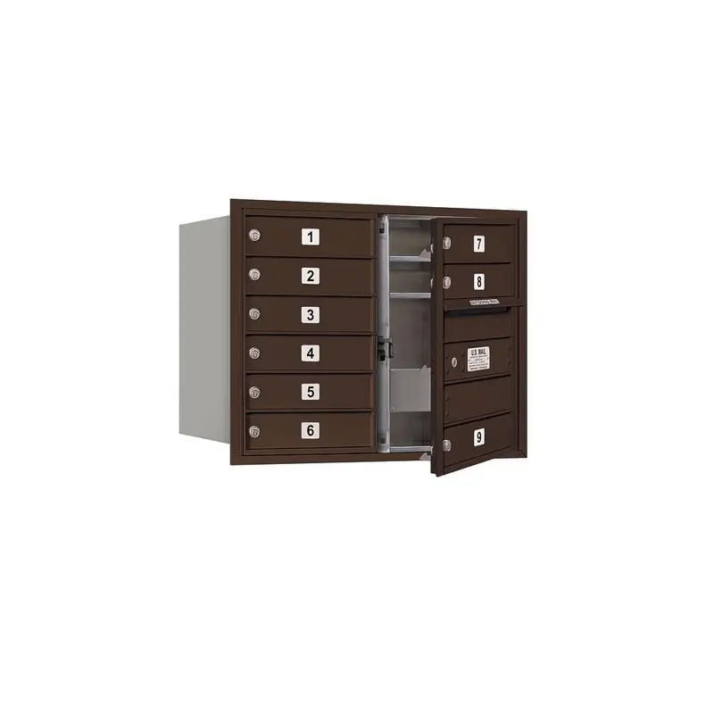 3700 Horizontal Series 9-Compartment Recessed Mount Mailbox