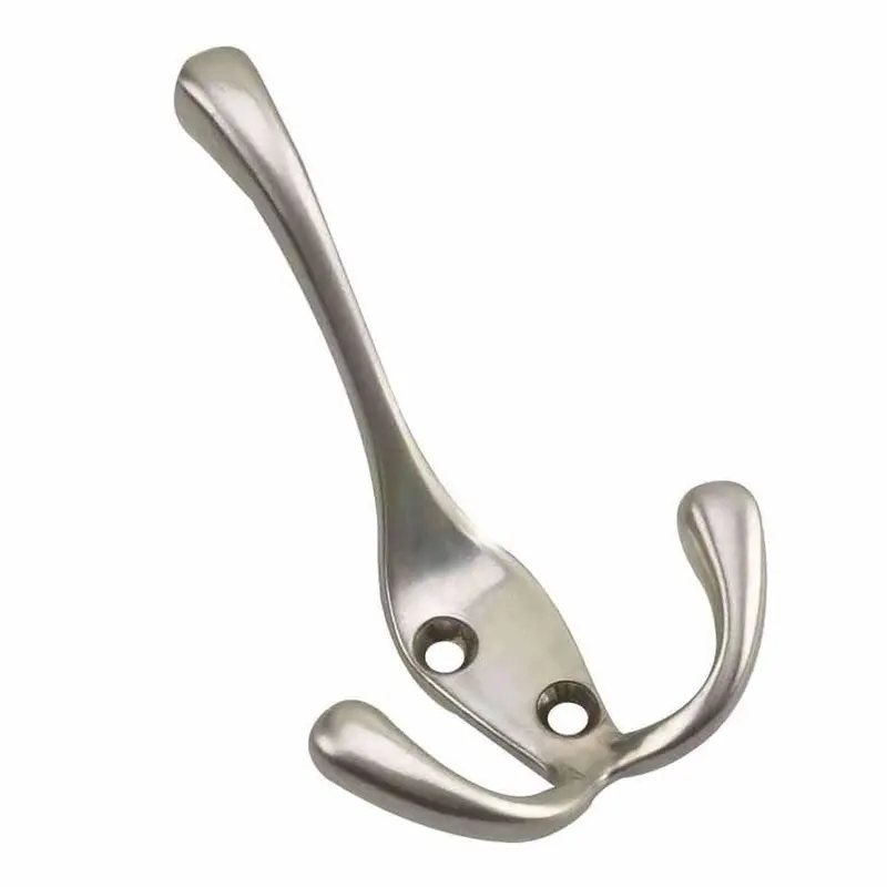 4-1/2 in. Brushed Nickel Heavy Duty Triple Coat HookWhite / 0.28 / 1