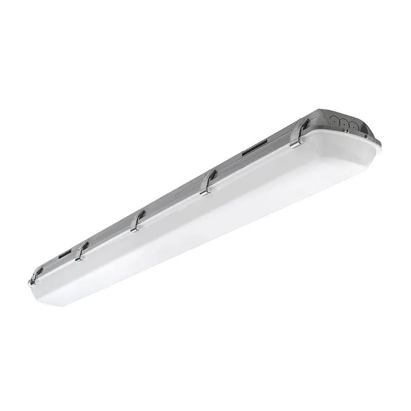 4 ft.96-Watt Equivalence Integrated LED White Strip Light Fixture Vapor Tight 4000K High Output 5400 Lumens Multi-Volt4000 / 4.12 / 1