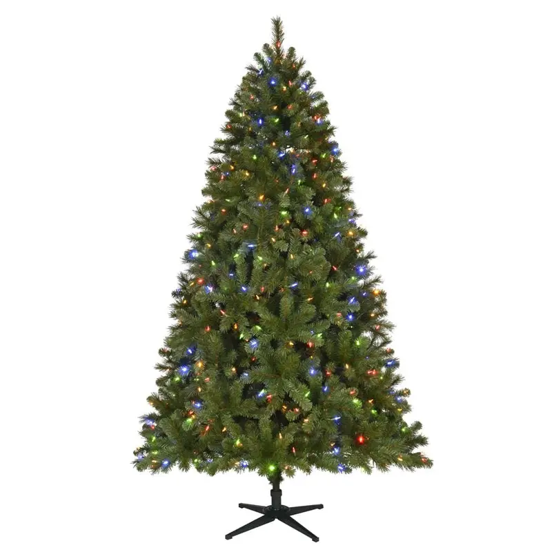 7.5 ft Wesley Long Needle Pine LED Pre-Lit Artificial Christmas Tree with 550 Color Changing Lights9 / 40.96 / Color Changing Lights