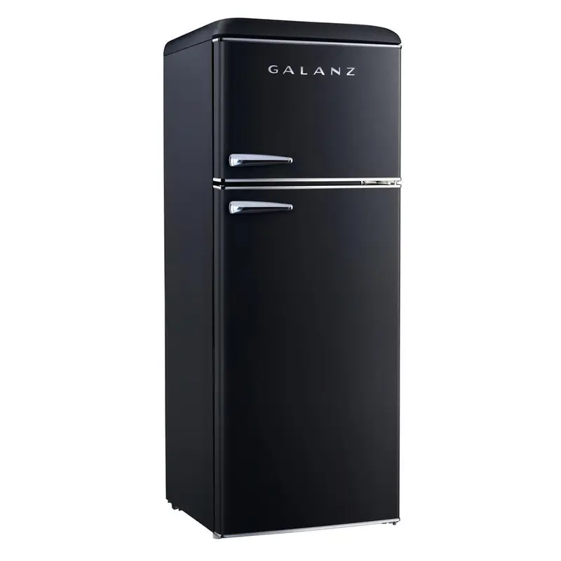7.6 cu.ft. Retro Mini Refrigerator with Dual Door and True Freezer in BlackBlack / 99.21