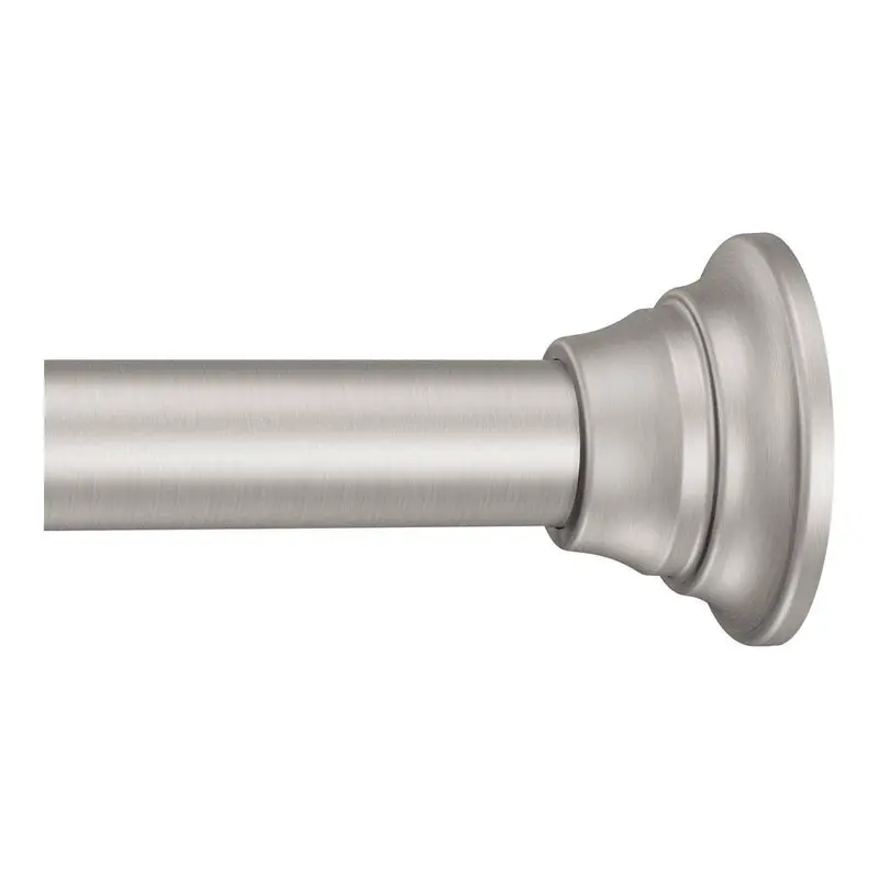 72 in. Adjustable Straight Decorative Tension Shower Rod in Brushed NickelChrome / 3.647