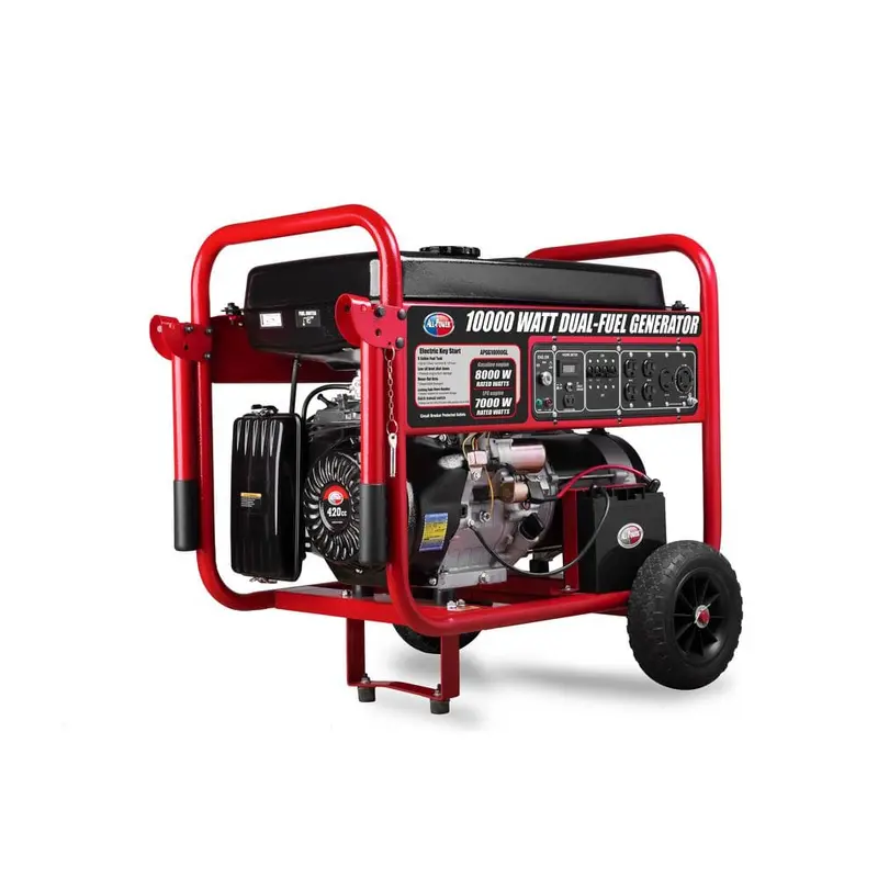 All Power 10000-Watt Dual Propane and Gasoline Powered Electric Start Portable Generator with Jiang Dong Engine235 / each