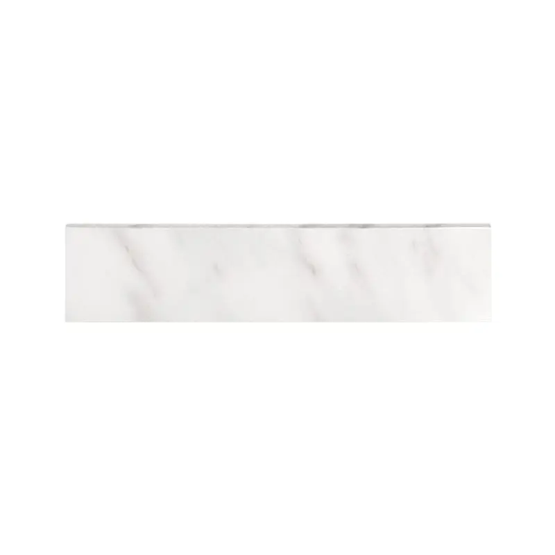 allen   roth Arabescato White 3-in x 12-in Polished Porcelain Marble Look Floor and Wall Tile (0.22-sq. ft/ Piece)