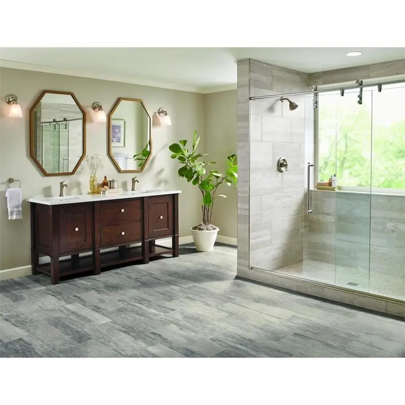 Armstrong Flooring Pickwick Landing III 12-ft W Cut-to-Length Shale Gray Stone Look Low-Gloss Finish Sheet VinylsqftLinear