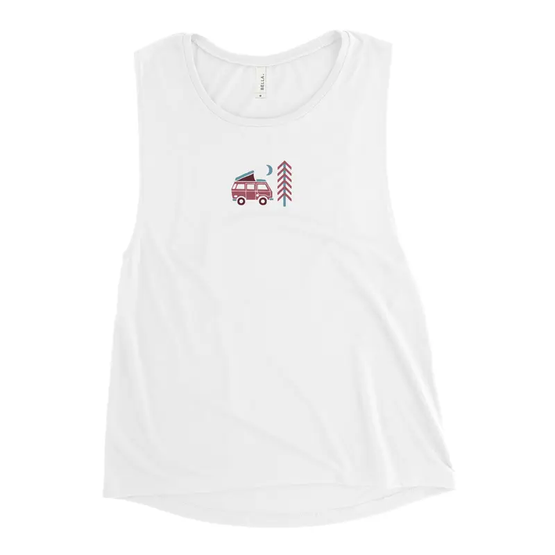 Go Outside Van Women's Muscle TankWhite / S