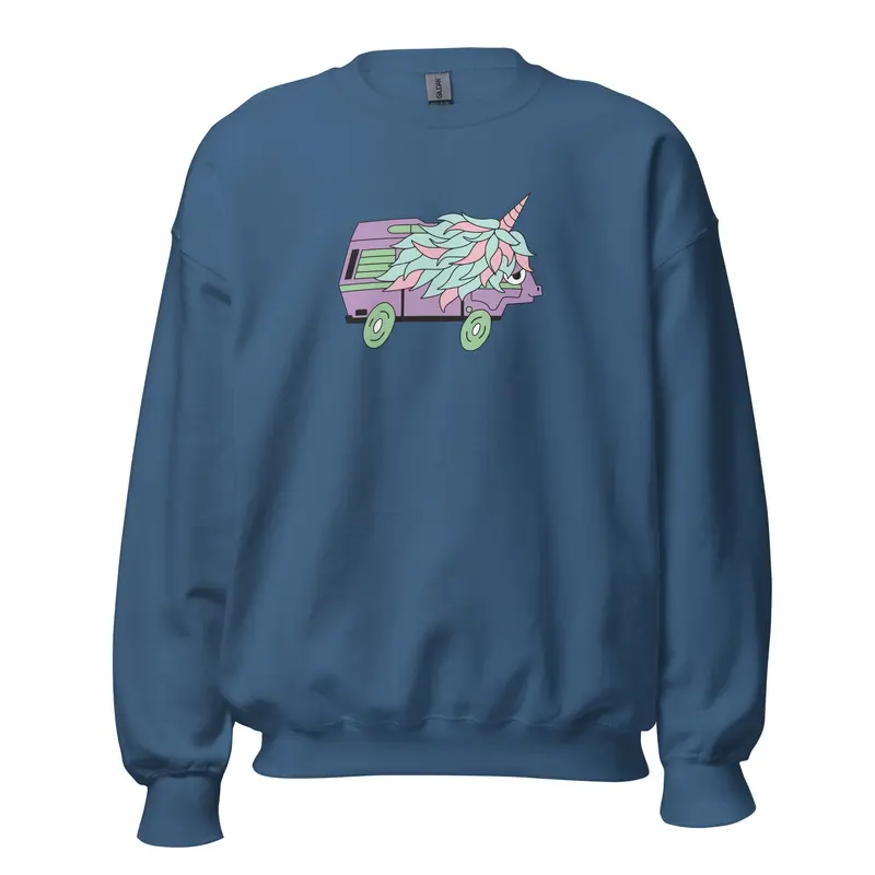 High-Top Hazel Unicorn Unisex SweatshirtBlack / S
