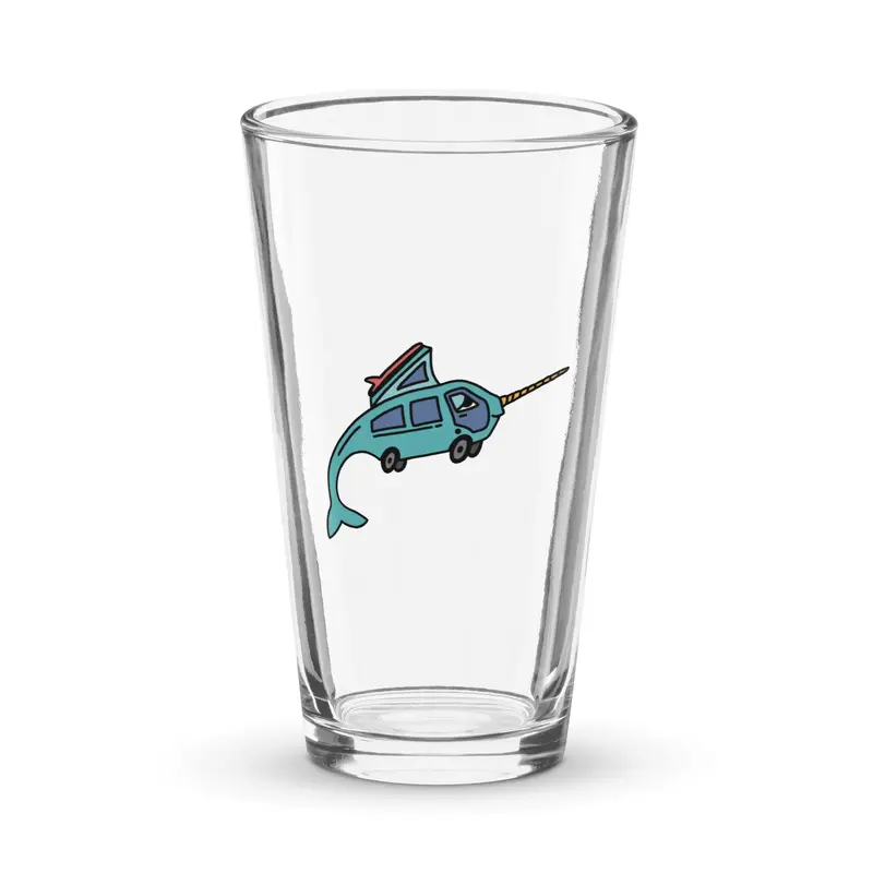 Narwhal Ned Shaker Pint Glass