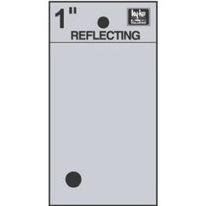 Address Letters, "Period", Reflective Black/Silver Vinyl, Adhesive, 1-In.
