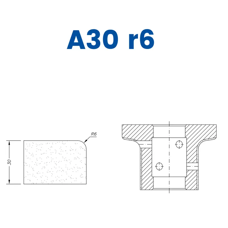 A30 r6 (30mm r6 Eased Edge)EHS Kit (All materials high speed) / 1