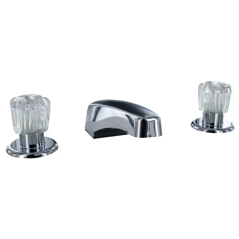 Valterra Phoenix Garden Tub Adjustable Center, Chrome With Clear Acrylic Knob Handles8-24