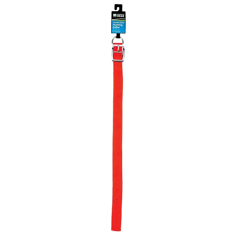 Boss Pet 2051924 Dog Collar, 19 in L Collar, 1 in W Collar, Nylon, Orange