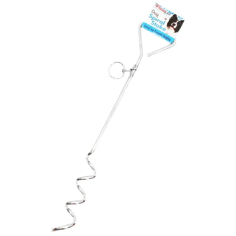 Boss Pet 01312 Spiral Tie-Out Stake, Steel