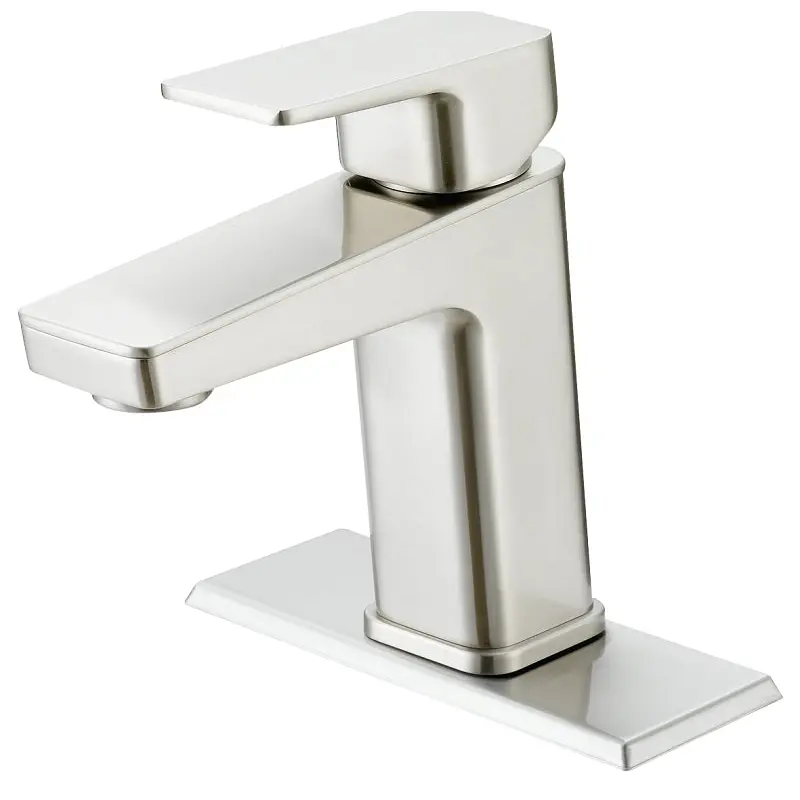 Boston Harbor Lavatory Faucet, 1.2 gpm, 1-Faucet Handle, 1, 3-Faucet Hole, Metal/Plastic, Brushed Nickel