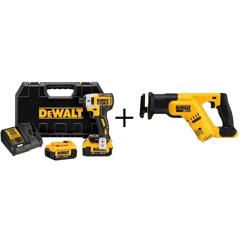 20-Volt Max XR Lithium-Ion Brushless 1/4 in. Cordless 3-Speed Impact Driver with Bonus Bare Reciprocating Saw14.25 / each