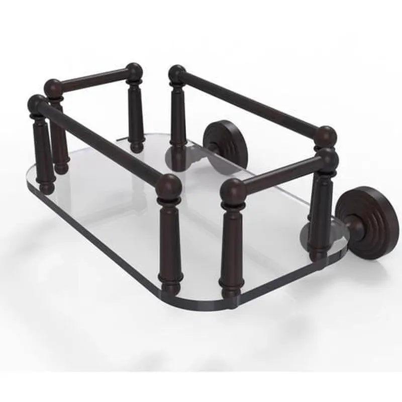 Allied Brass Waverly Place Collection Wall Mounted Glass Guest Towel Tray in Venetian Bronze