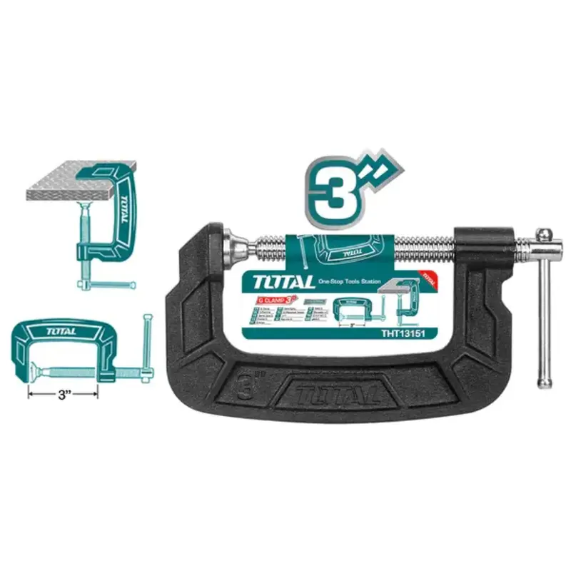 Total C-Clamp, 3 inches, THT13136