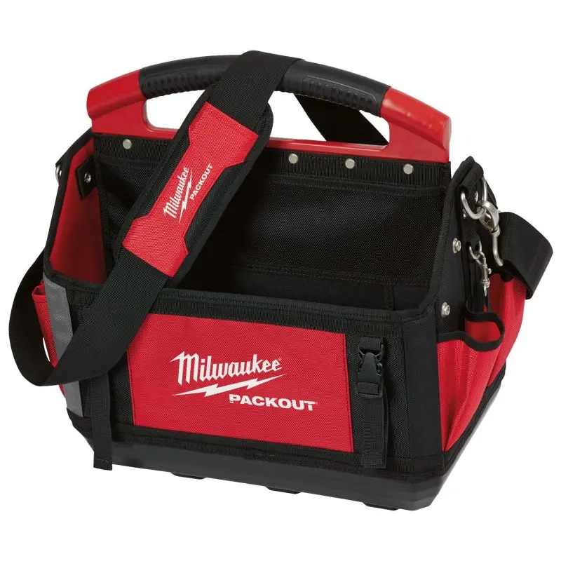 Milwaukee 48-22-8315 Tool Tote, 15 in W, 11 in D, 17 in H, 32-Pocket, Polyester, Red