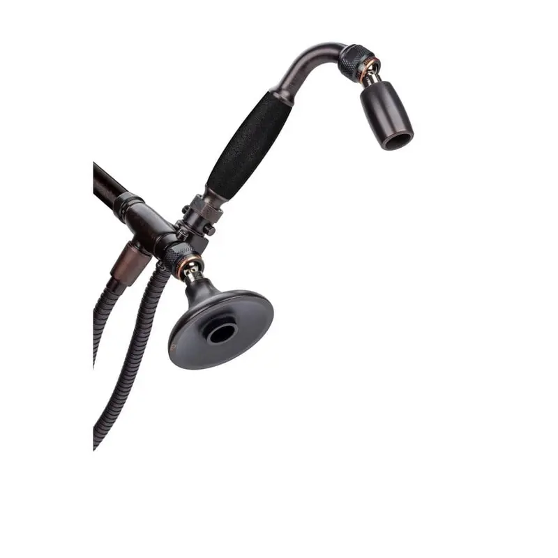 1-spray 3.25 in. Dual Shower Head and Handheld Shower Head in Oil Rubbed BronzeChrome / 2.7