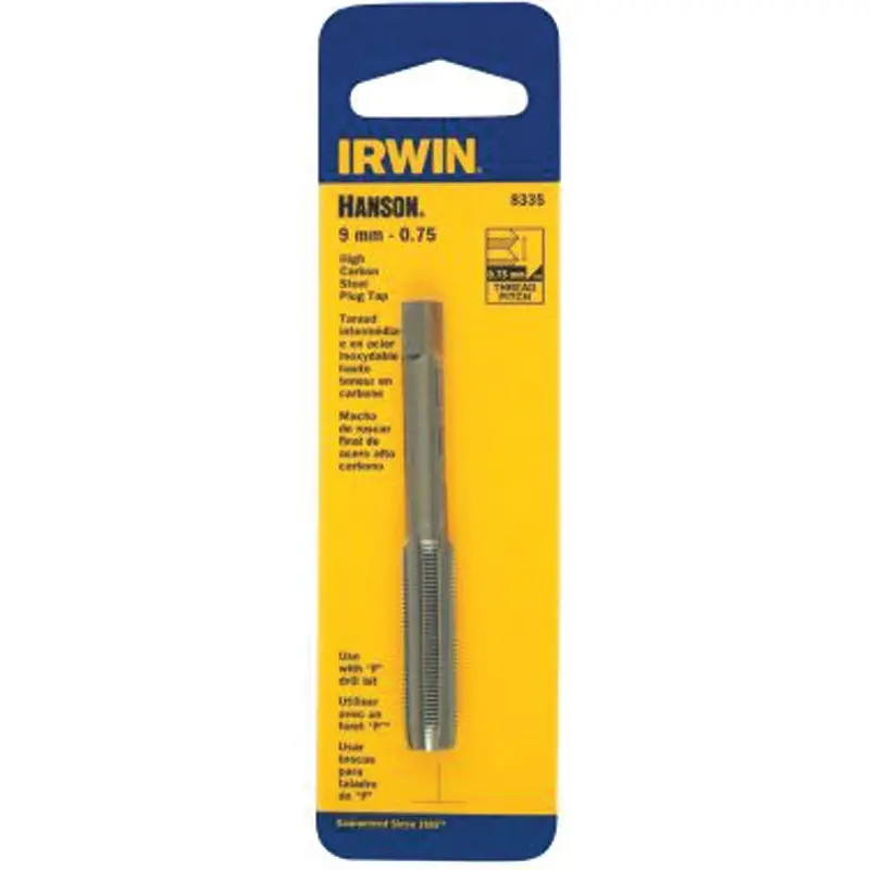 Irwin 8336 Thread Tap, 9 mm- 1 Thread, Plug Tap Thread, 4-Flute, HCS
