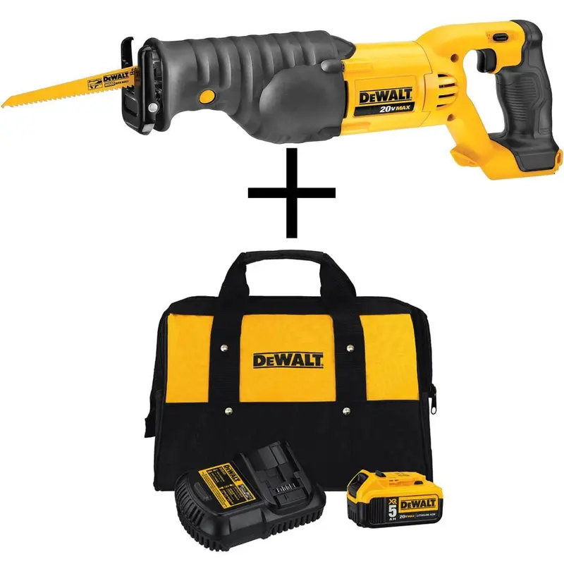 20-Volt Max Lithium-Ion Cordless Reciprocating Saw with Bonus 5.0 Ah Battery Starter Kit10.93 / each