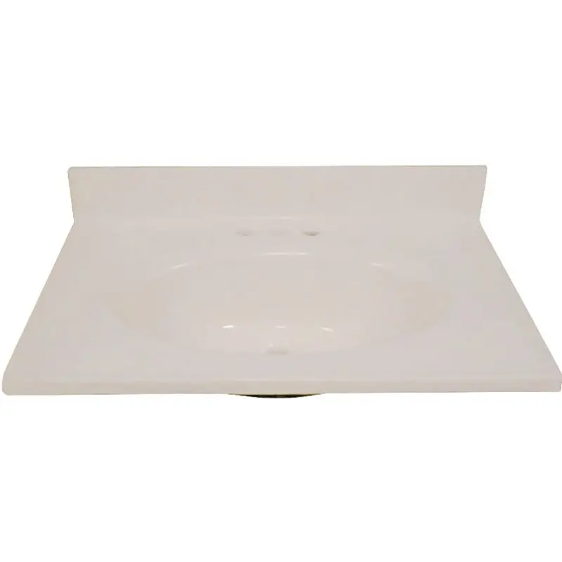 Foremost BS-2237 Vanity Top, 37 in OAL, 22 in OAW, Marble, Bone, Countertop Edge