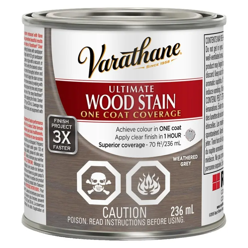 Varathane 302969 Stain, Weathered Gray, Liquid, Can