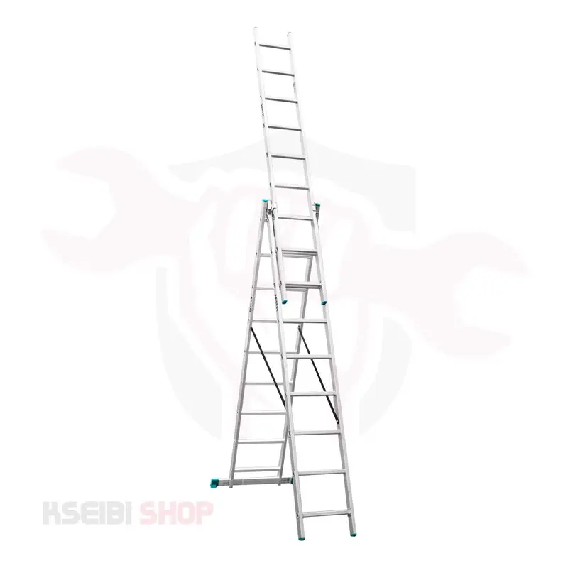 Three-Section Multi-Purpose Ladder, Height 5.25 Meters, 9 Steps TOTAL Model THLAD03391