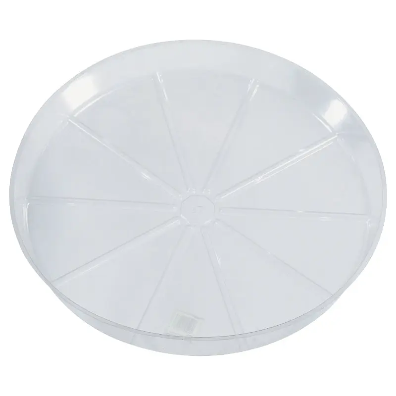 Gardener's Blue Ribbon VS21 Waterproof Plant Saucer, 21 in Dia, Vinyl, Clear