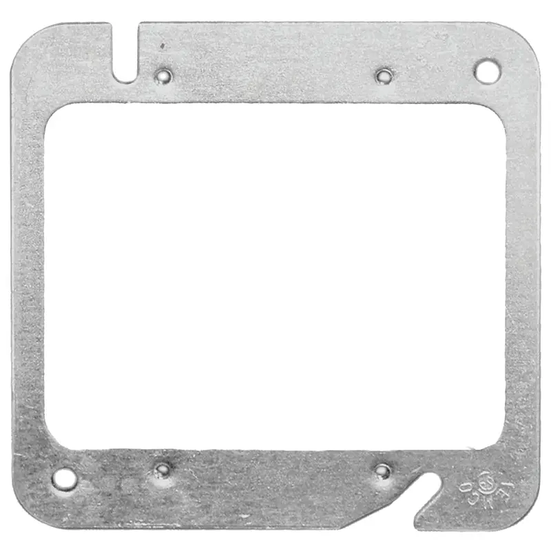 Hubbell 52C00BAR Box Cover, 4 in L, 4 in W, Square, Metal, Silver, Galvanized