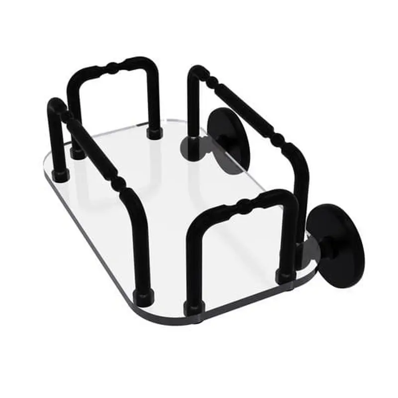Allied Brass Skyline Wall Mounted Guest Towel Holder in Matte BlackMatte Black