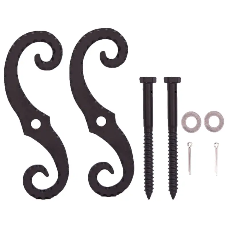 ProSource S-Holdback, Stainless Steel, Black, Powder-Coated