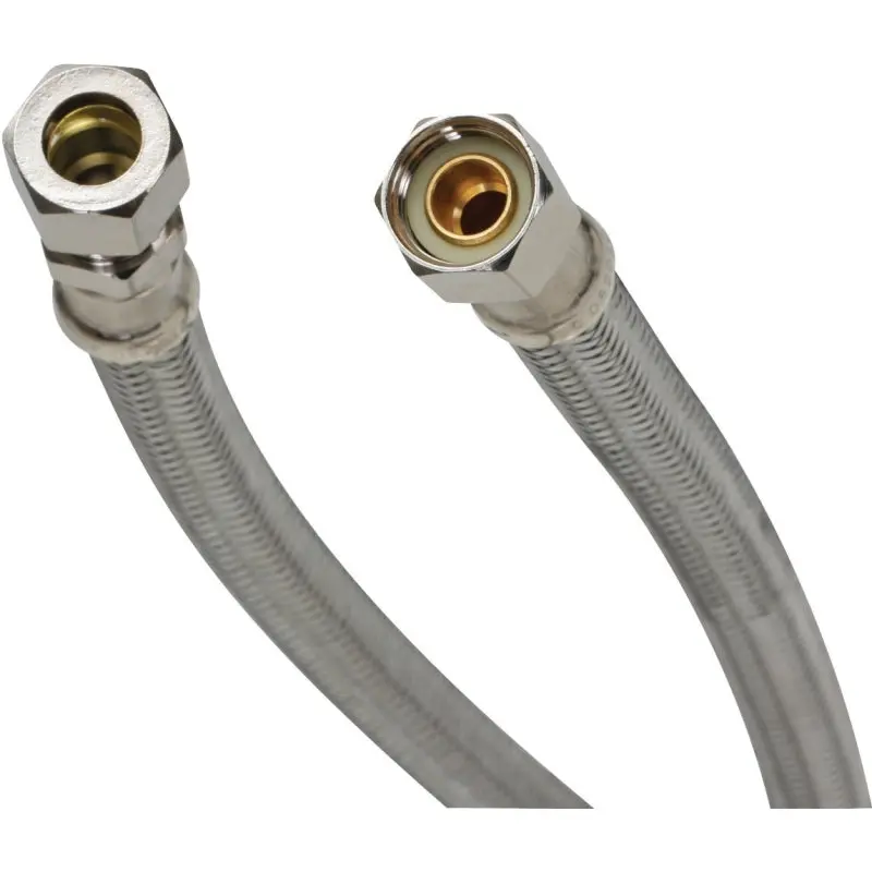Fluidmaster B8F12 Water Supply Connector, 3/8 in, Compression, Polymer/Stainless Steel