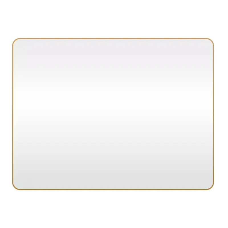 48 in. W x 36 in. H Rectangular Aluminum Alloy Framed Wall Bathroom Vanity Mirror in Gold