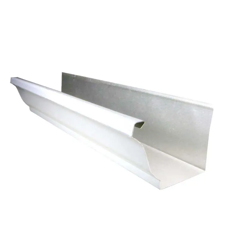 5 in. x 10 ft. White K-Style Aluminum Gutter