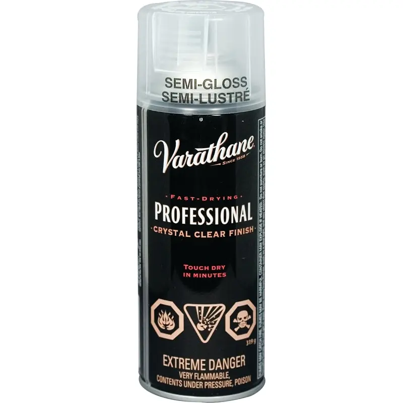 Varathane Y100081 Finish, Semi-Gloss, Clear, Liquid, 340 g, Aerosol Can