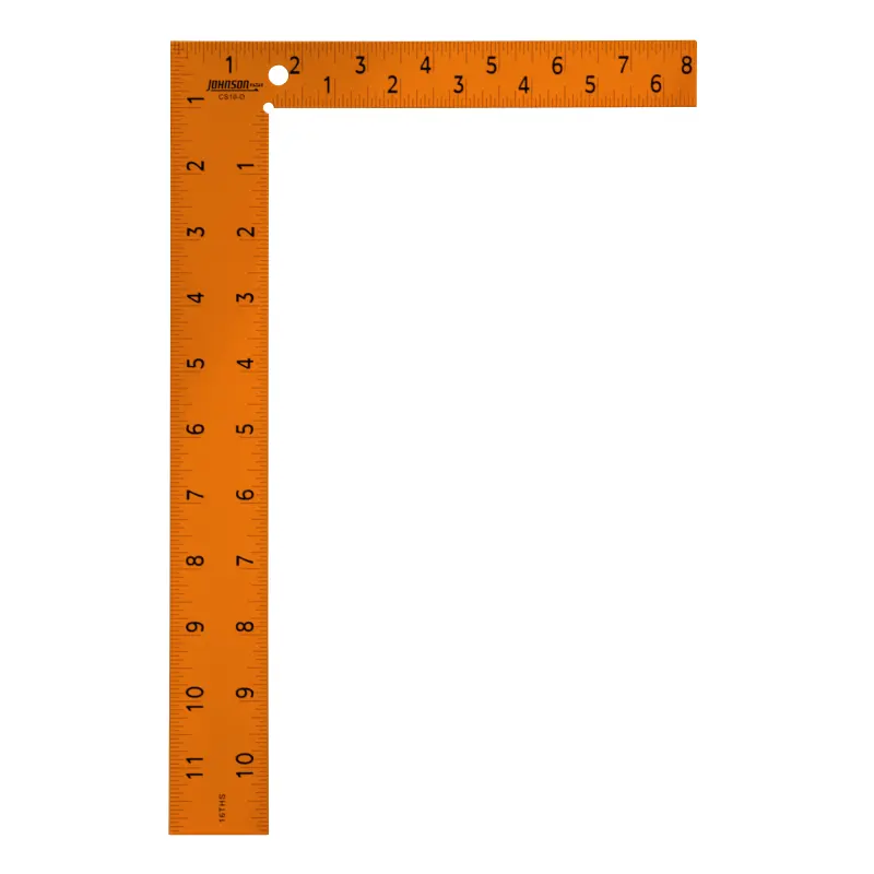 JOHNSON CS10-0 8" x 12" Easy-Read Steel Carpenter Square