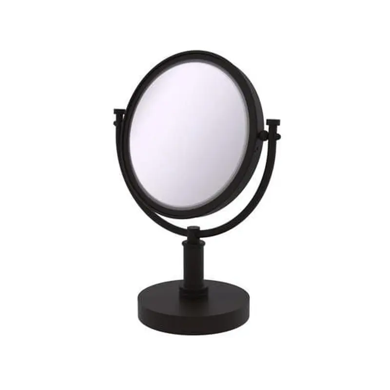 Allied Brass 8-in x 15-in Oil-Rubbed Bronze Double-Sided Magnifying Countertop Vanity Mirror