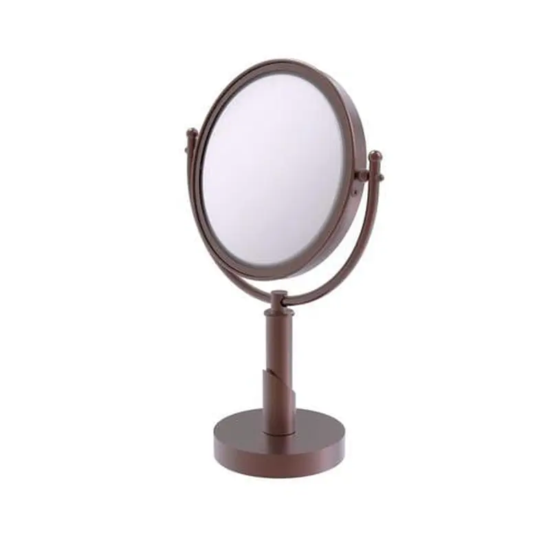 Allied Brass Soho 8-in x 15-in Antique Copper Double-Sided Magnifying Countertop Vanity Mirror