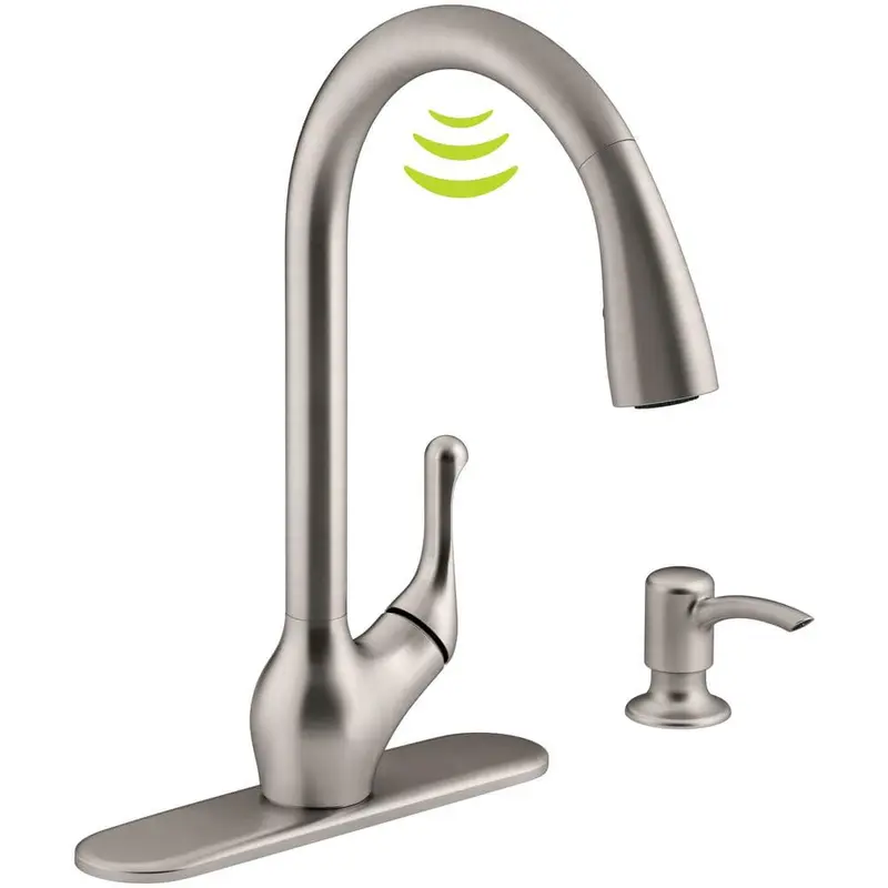 Barossa with Response Touchless Technology Single-Handle Pull-Down Sprayer Kitchen Faucet in Vibrant Stainless7.7 / each
