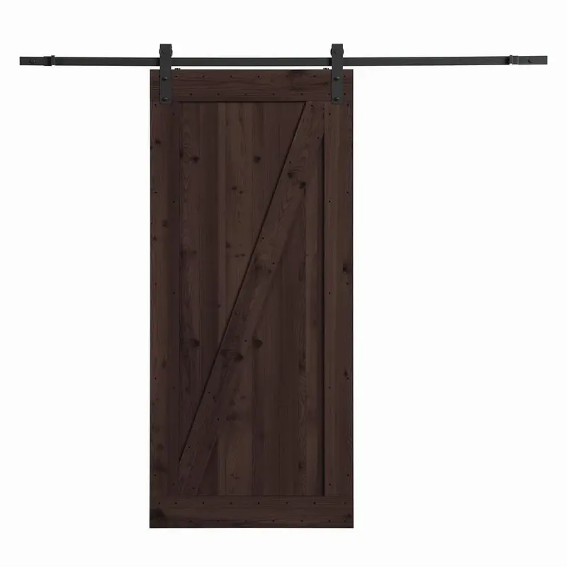 36 in. x 84 in. Canadian Hemlock Distressed Smoke Sliding Barn Door with Hardware Kit68.34 / each