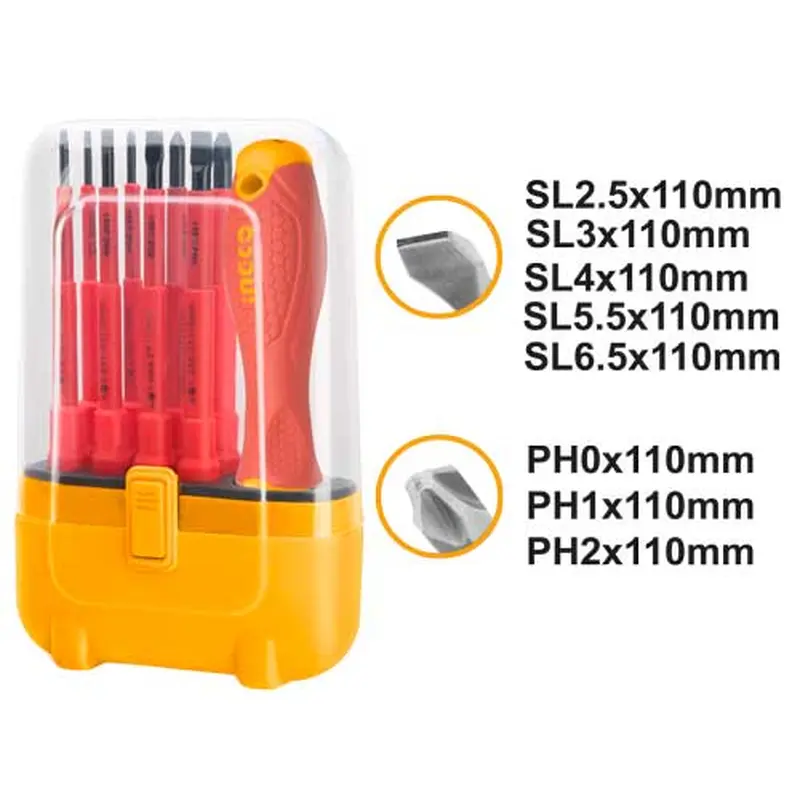 9pcs Interchangeable Insulated Screwdriver Set