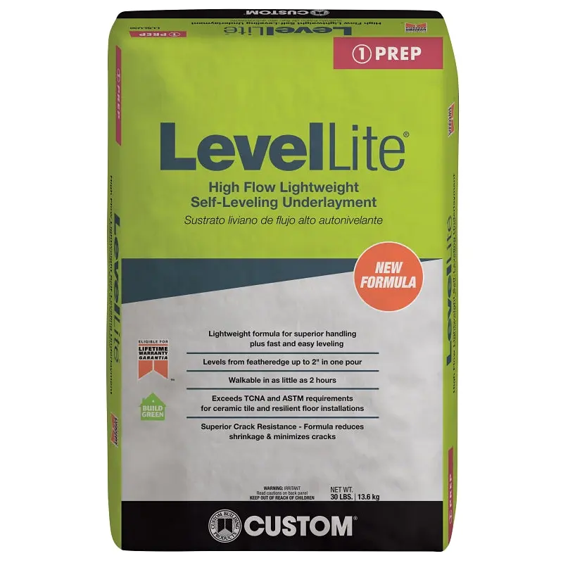 CUSTOM LevelLite LLSLU30 Underlayment, Solid Gray, 30 lb Bag
