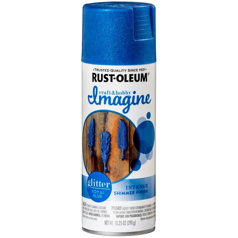 Rust-Oleum Imagine 354072 Craft Spray Paint, Glitter, Blue, 10.25 oz, Can