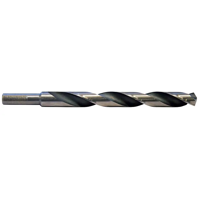 Vulcan Jobber Drill Bit, 13/32 in Dia, 5-1/4 in OAL, 3-Flat, Reduced Shank