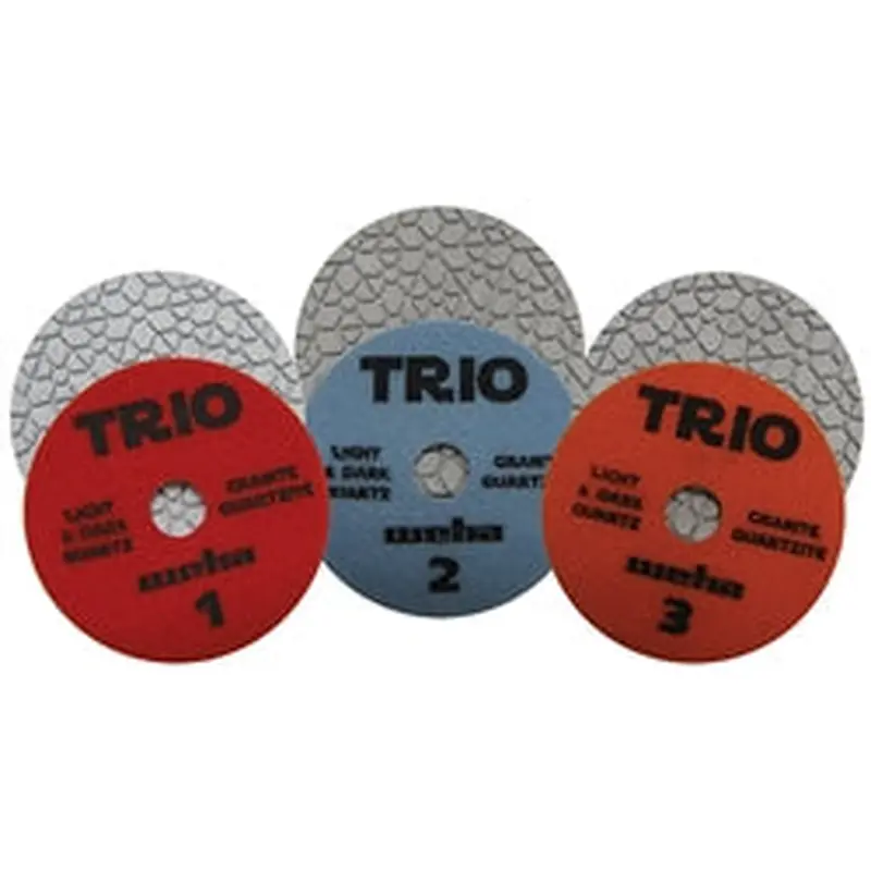 Weha 4 Trio 3 Step White Hybrid Diamond Polishing Pads - WET600