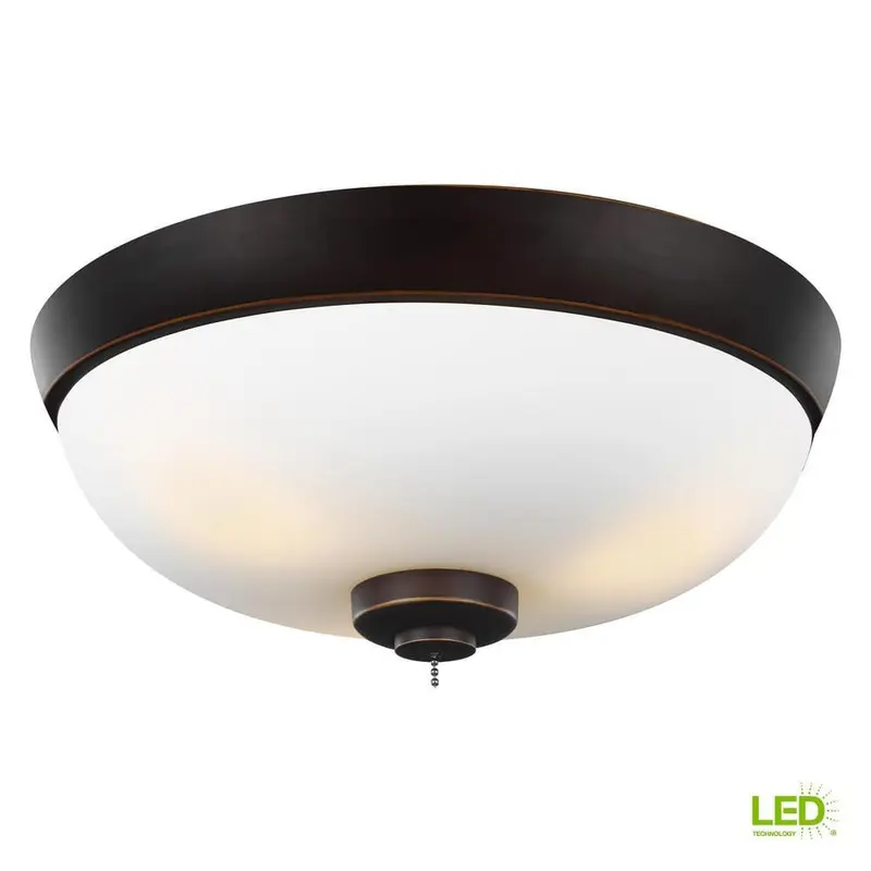 3-Light Outdoor LED Ceiling Fan Light KitRoman Bronze
