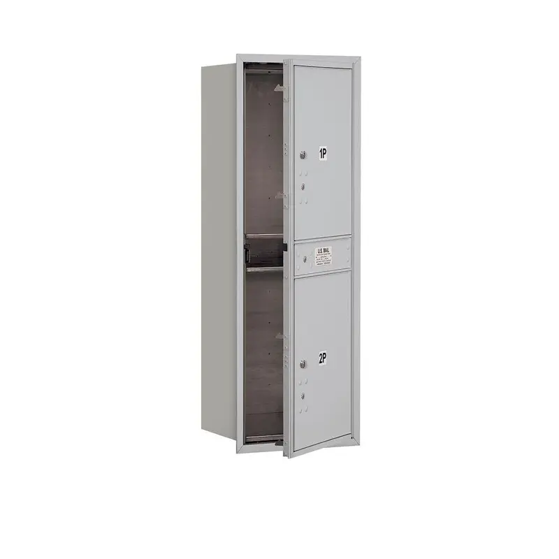41 in. H x 16 3/4 in. W - Parcel Locker - 2 PL5's - Aluminum - Front Loading 4C Horizontal MailboxAluminum / 70.0